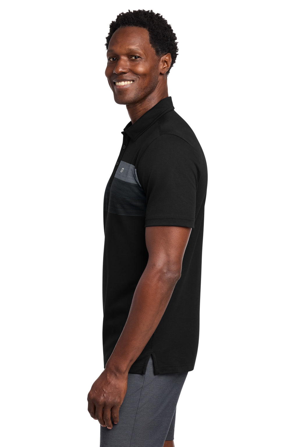 TravisMathew Coastal Chest Stripe Polo TM1MY402 - Black - side