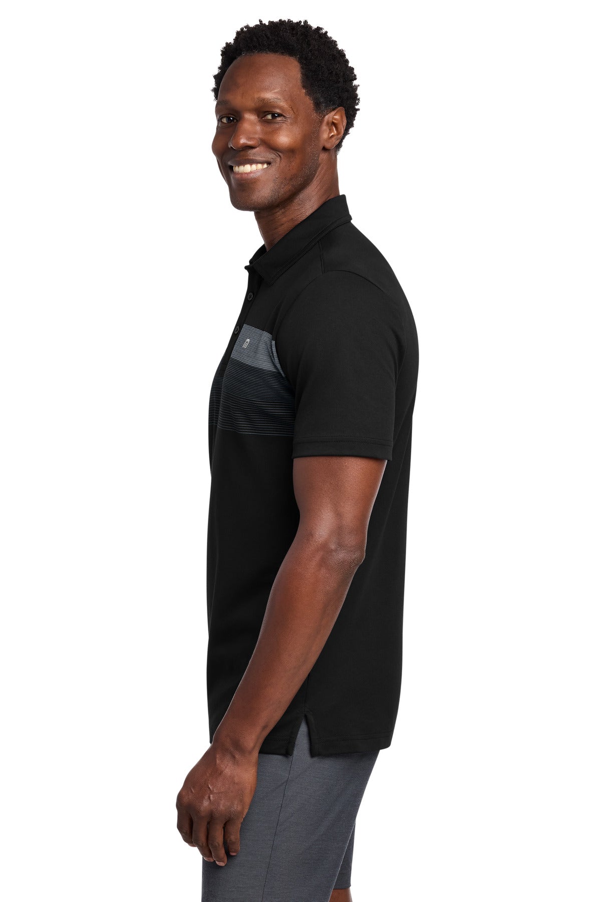 TravisMathew Coastal Chest Stripe Polo TM1MY402 - Black - side