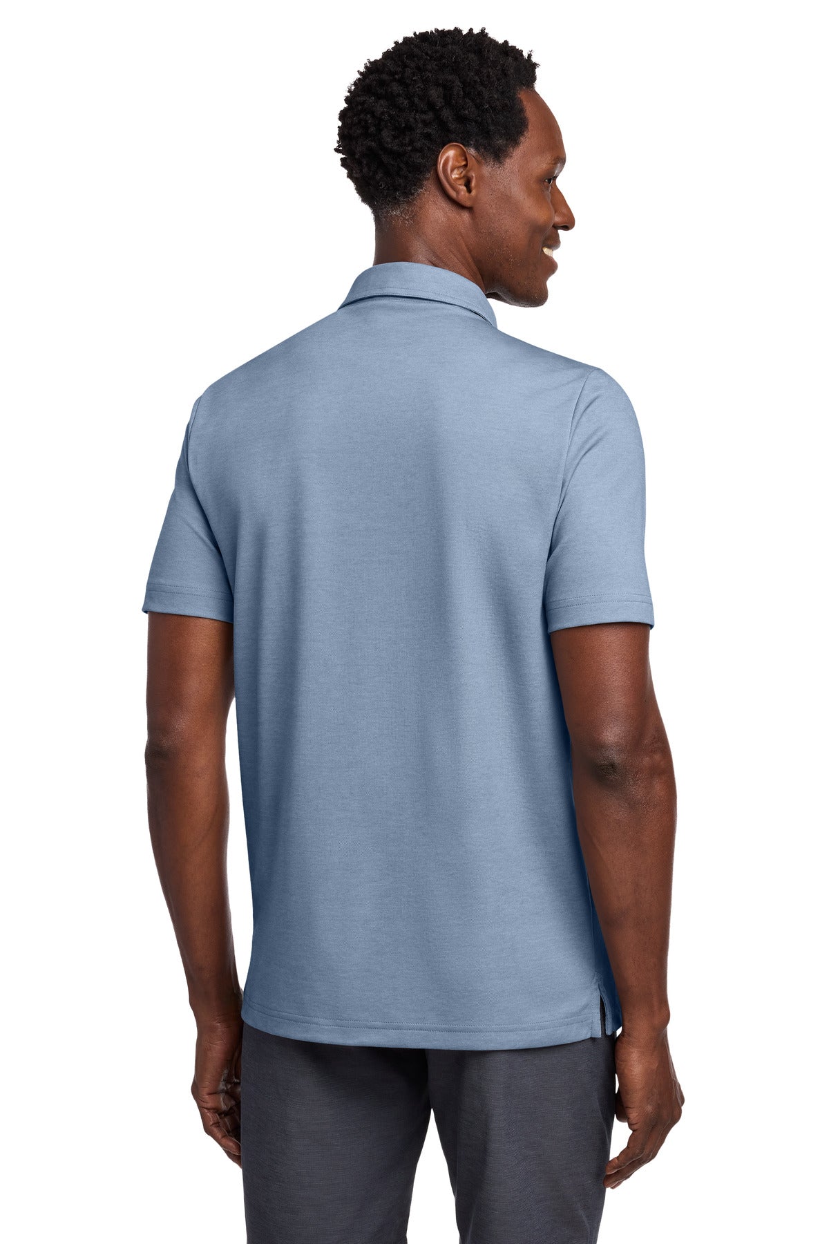 TravisMathew Coastal Chest Stripe Polo TM1MY402 - Opal Blue Heather - back