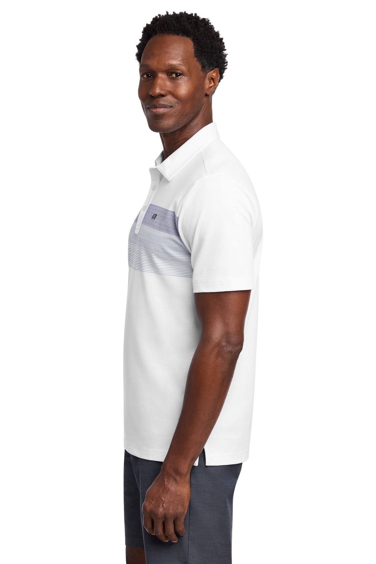TravisMathew Coastal Chest Stripe Polo TM1MY402 - White - side