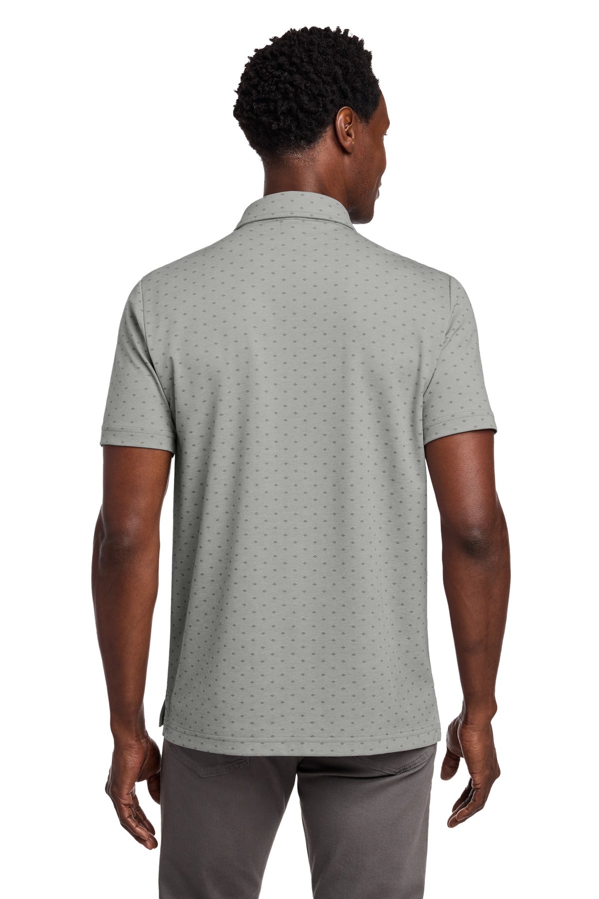 TravisMathew Oceanside Geo Polo TM1MY403 - Quiet Shade Grey Heather/ Dark Grey - back