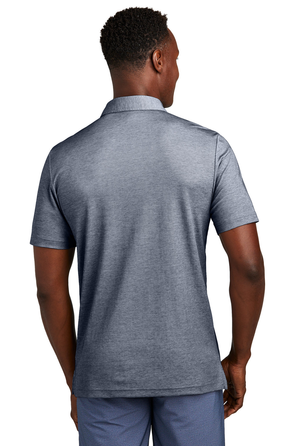 TravisMathew Oceanside Heather Pocket Polo TM1MY404 - Blue Nights Heather - back