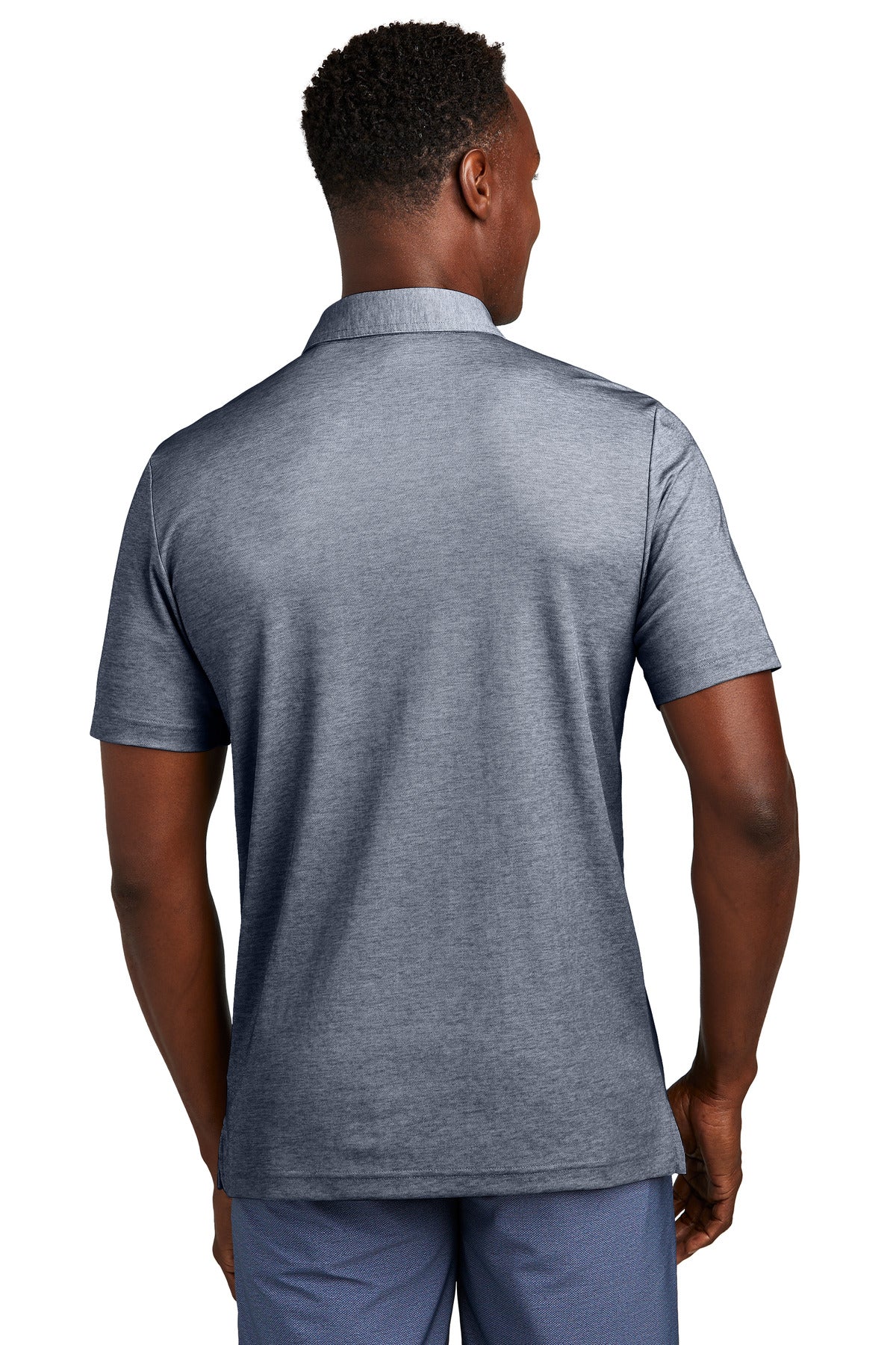 TravisMathew Oceanside Heather Pocket Polo TM1MY404 - Blue Nights Heather - back