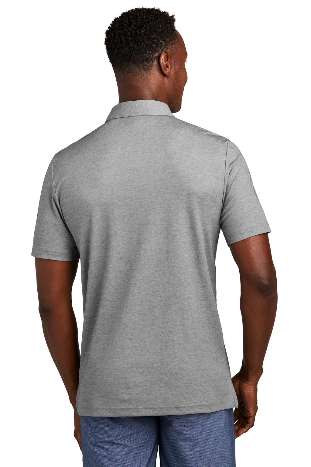 TravisMathew Oceanside Heather Pocket Polo TM1MY404 - Quiet Shade Grey Heather - back