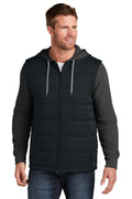 TravisMathew Tides Up Hooded Jacket TM1MZ336 - Black/ Black Heather - front