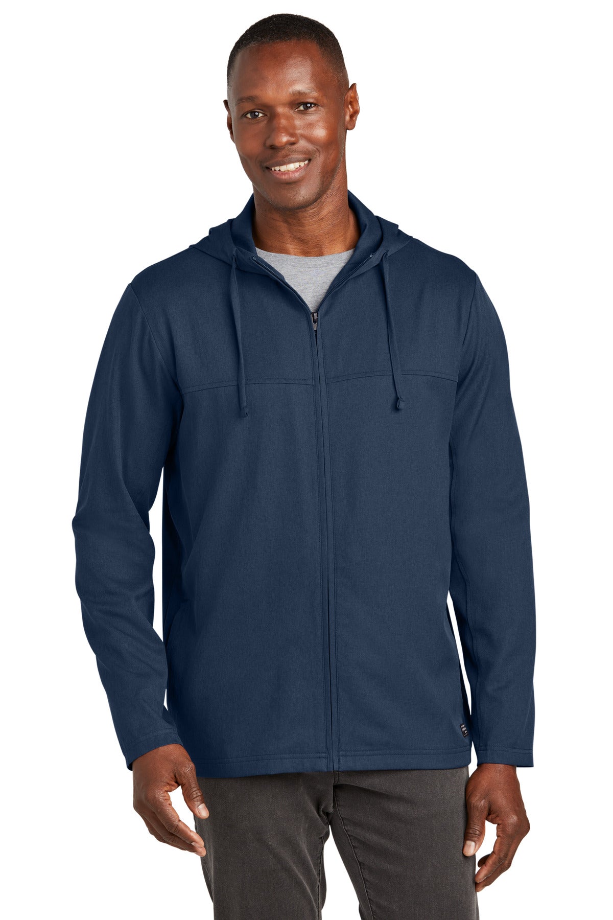 TravisMathew Balboa Hooded Full-Zip Jacket TM1MZ338 - Blue Nights Heather - front