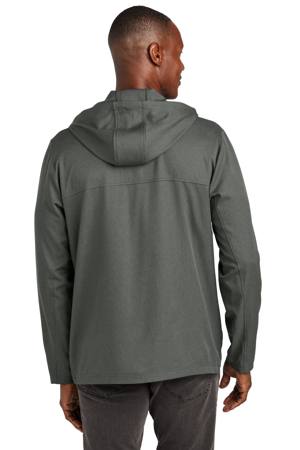 TravisMathew Balboa Hooded Full-Zip Jacket TM1MZ338 - Dark Grey Heather - back