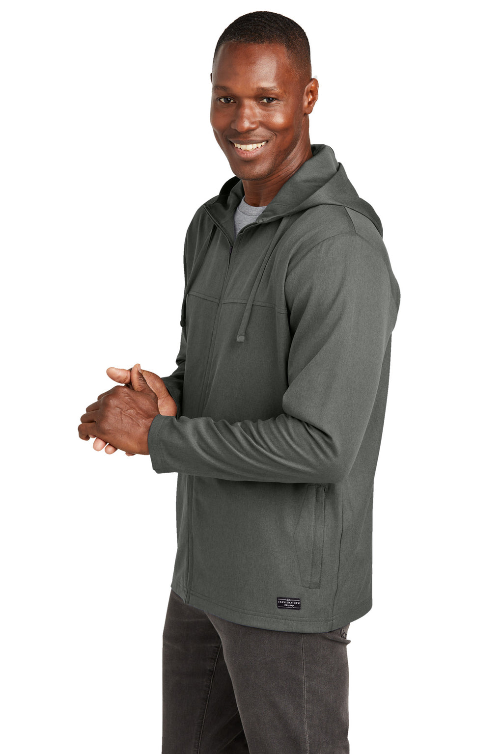 TravisMathew Balboa Hooded Full-Zip Jacket TM1MZ338 - Dark Grey Heather - side