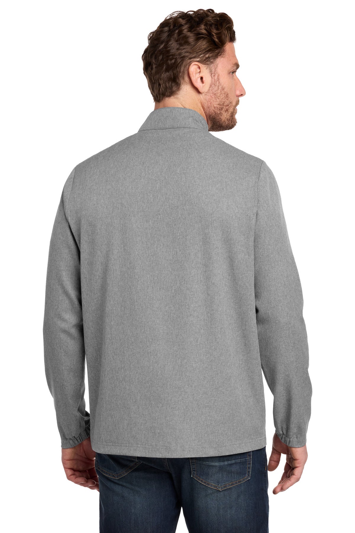 TravisMathew Balboa Chest Stripe 1/4-Zip TM1MZ340 - Dark Grey Heather - back