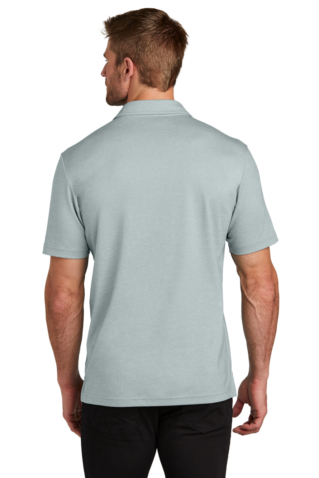 TravisMathew Sunsetters Pocket Polo TM1MZ344 - Balsam Green Heather - back