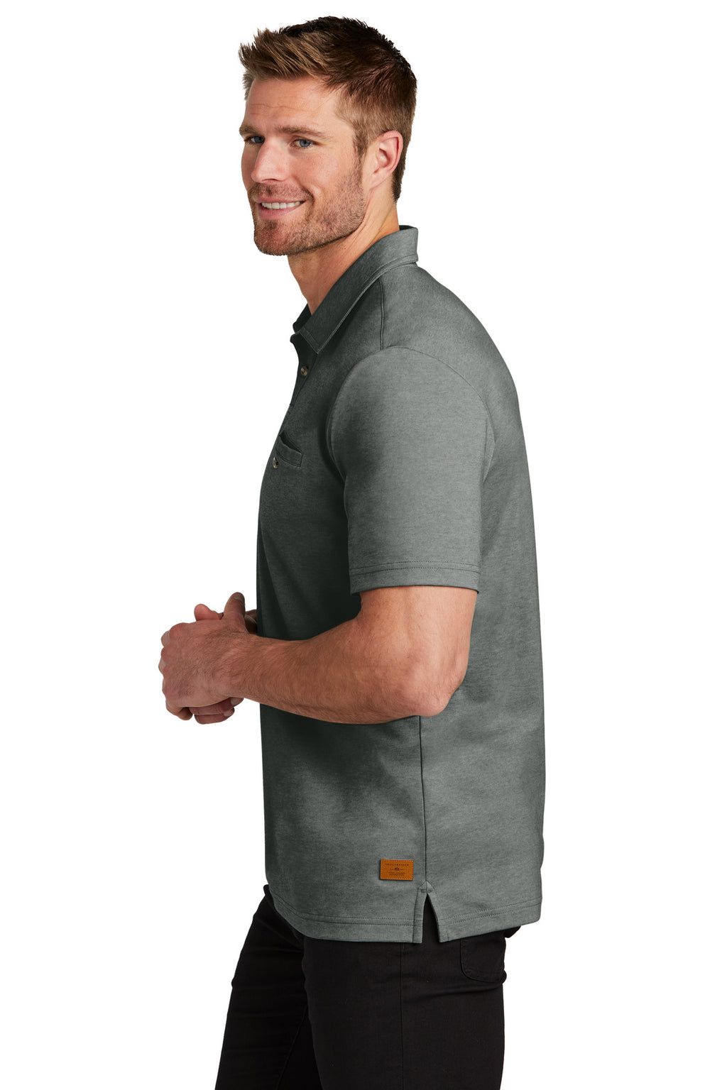 TravisMathew Sunsetters Pocket Polo TM1MZ344 - Black Heather - side