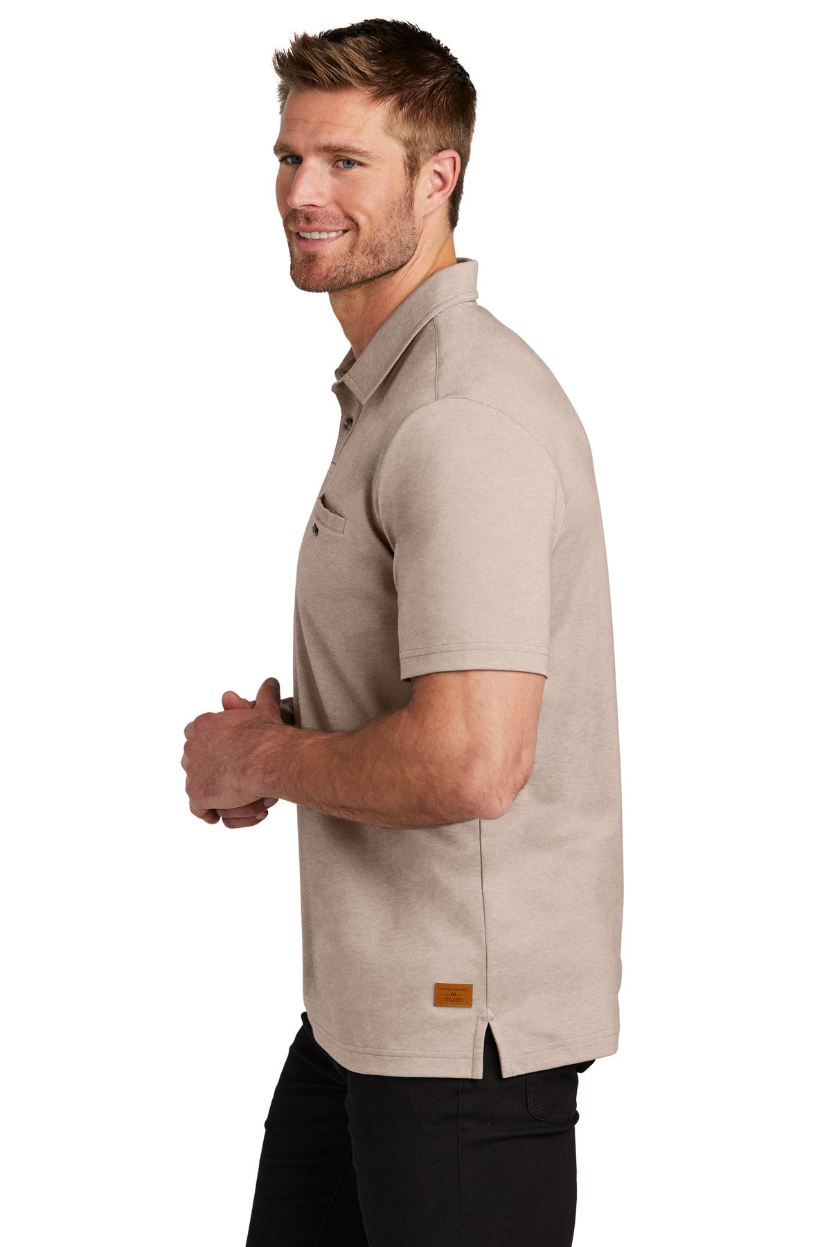 TravisMathew Sunsetters Pocket Polo TM1MZ344 - Portabella Heather - side