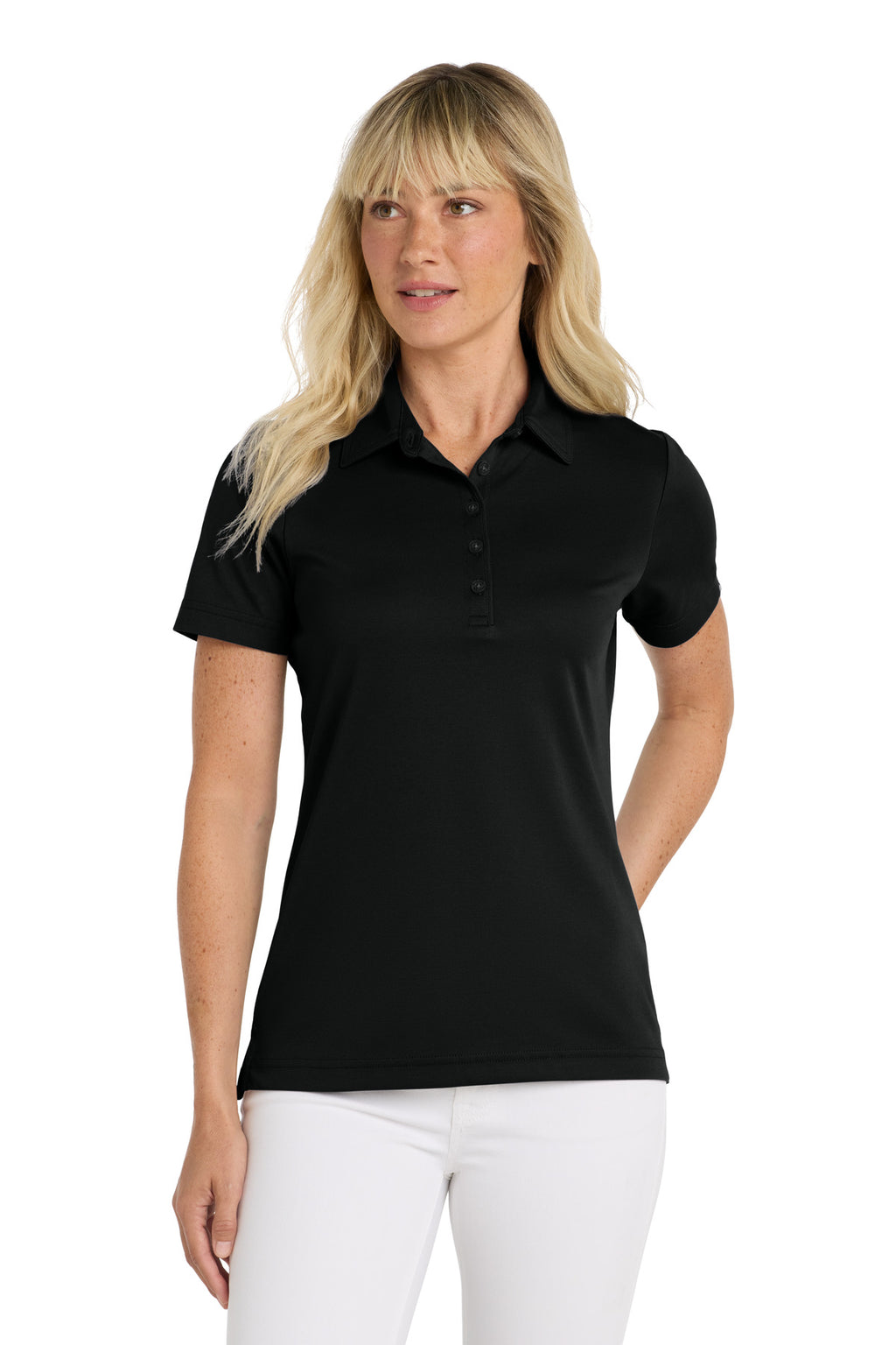 TravisMathew Women's Oceanside Solid Polo TM1WW001 - Black - front