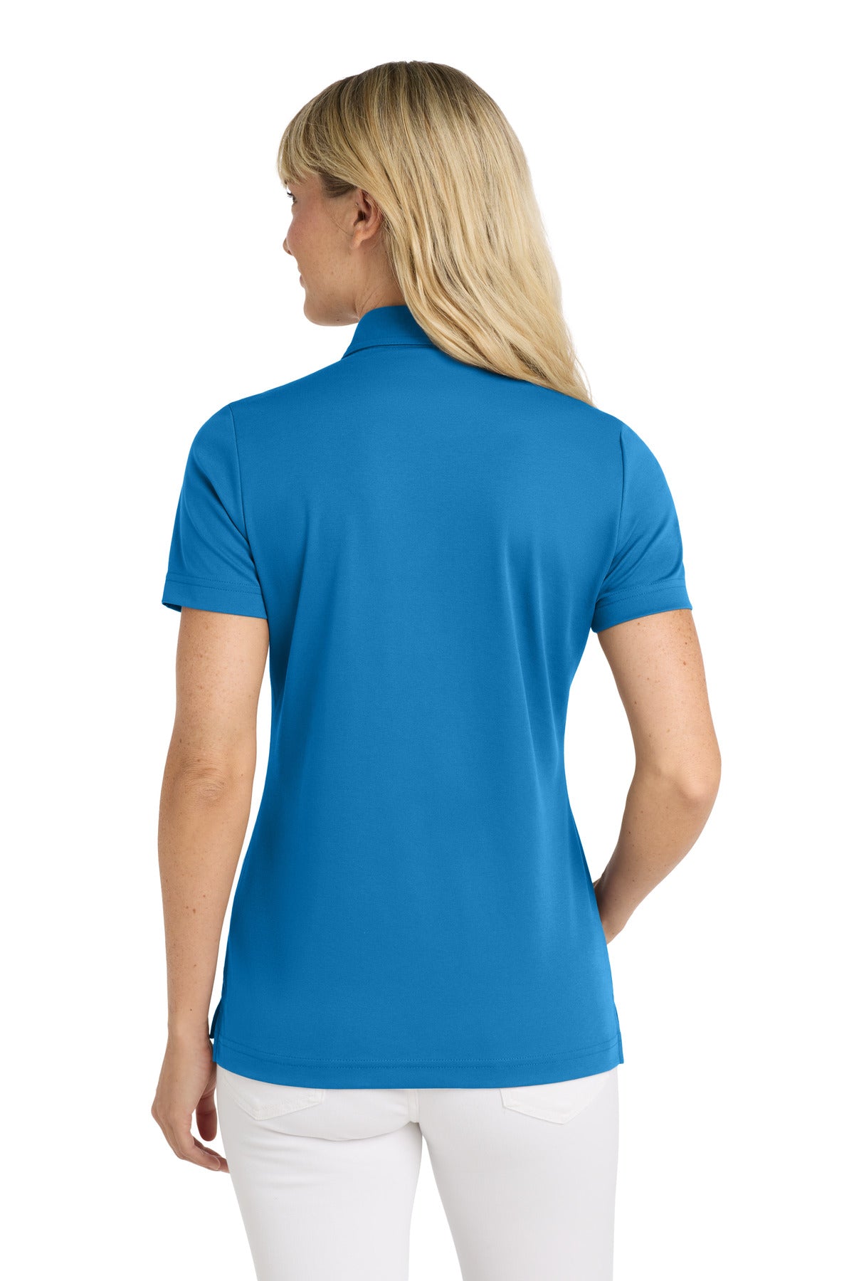 TravisMathew Women's Oceanside Solid Polo TM1WW001 - Classic Blue - back