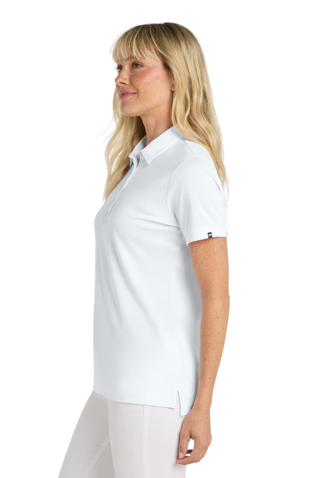 TravisMathew Women's Oceanside Solid Polo TM1WW001 - White - side