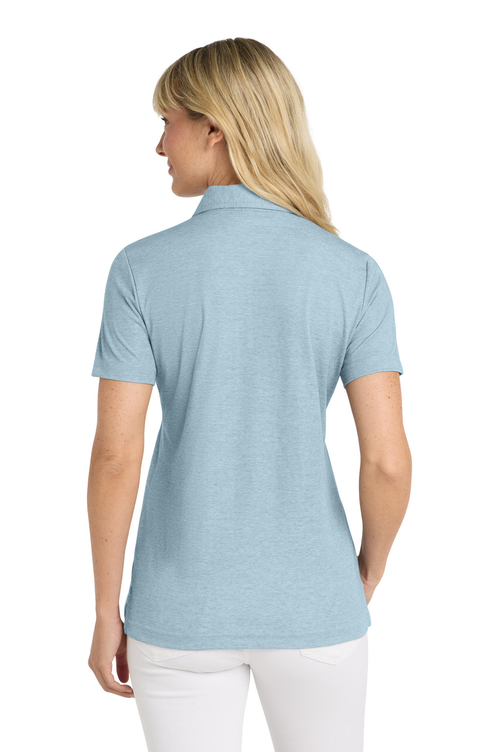 TravisMathew Women's Oceanside Heather Polo TM1WW002 - Allure Heather - back