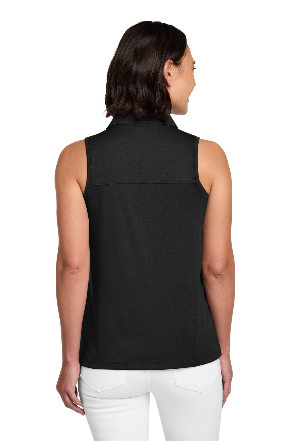 TravisMathew Women's Coto Performance Sleeveless Polo TM1WX001 - Black - back