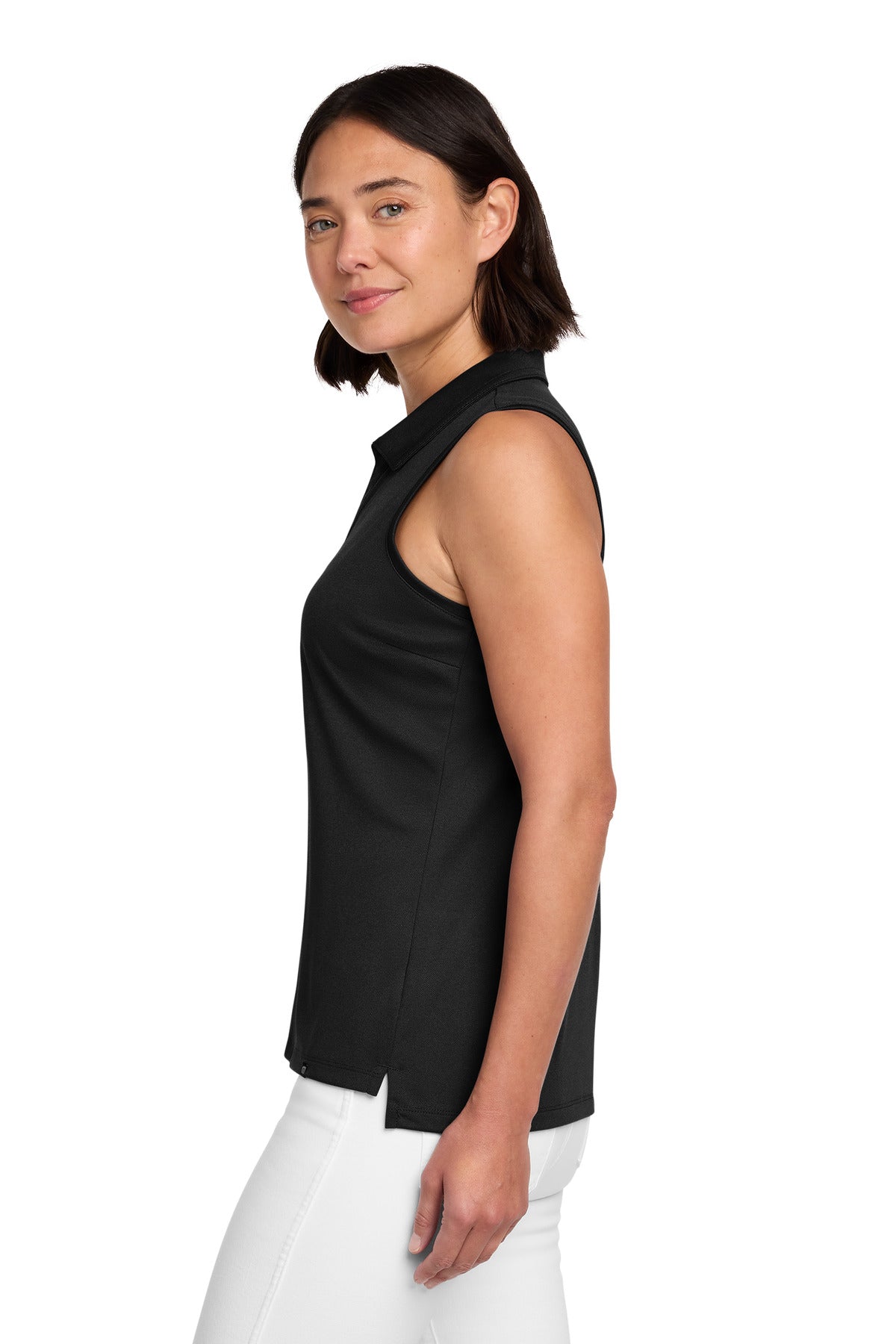 TravisMathew Women's Coto Performance Sleeveless Polo TM1WX001 - Black - side