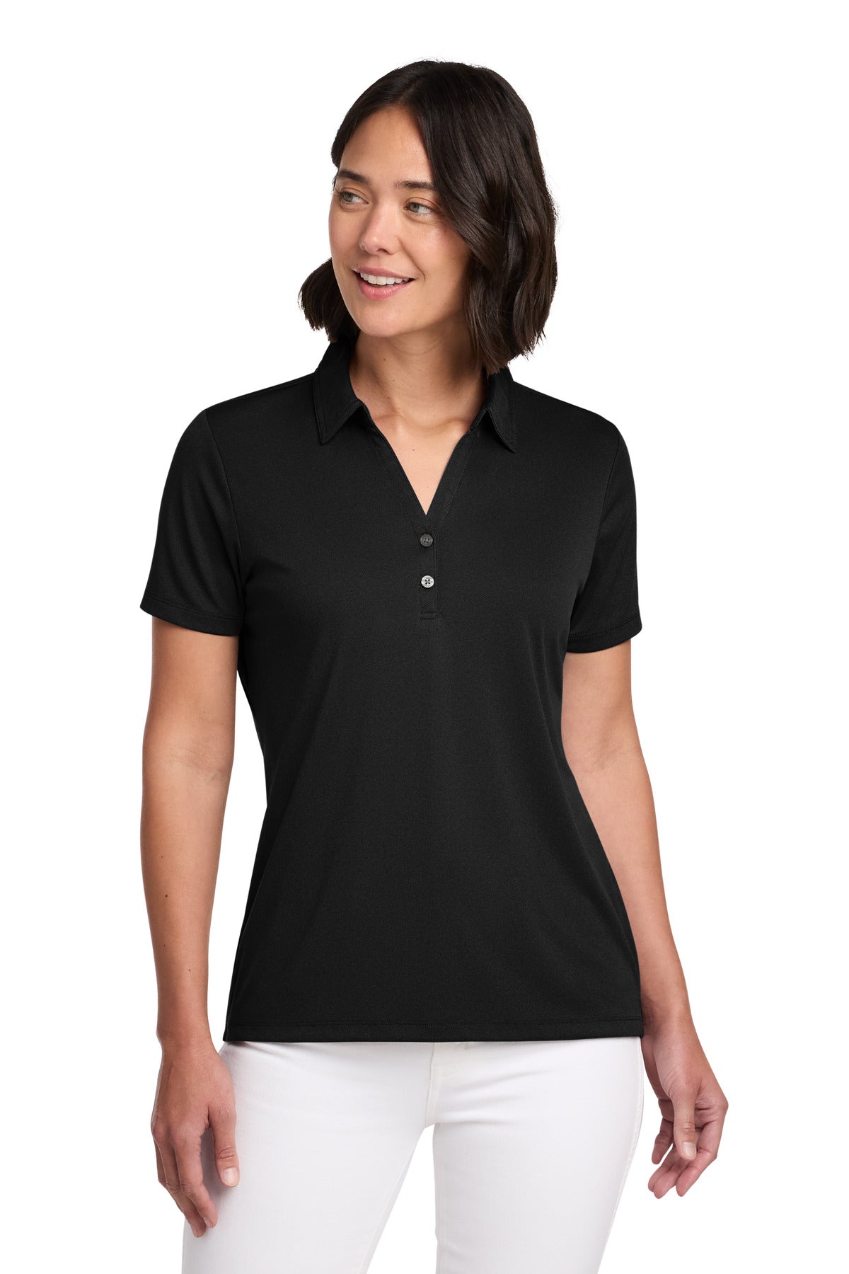 TravisMathew Women's Coto Performance Polo TM1WX002 - Black - front