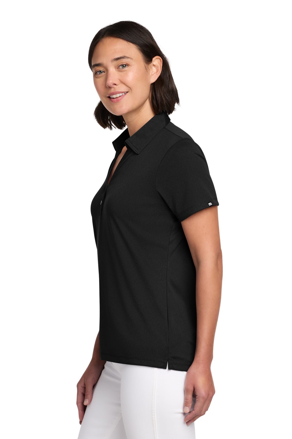 TravisMathew Women's Coto Performance Polo TM1WX002 - Black - side