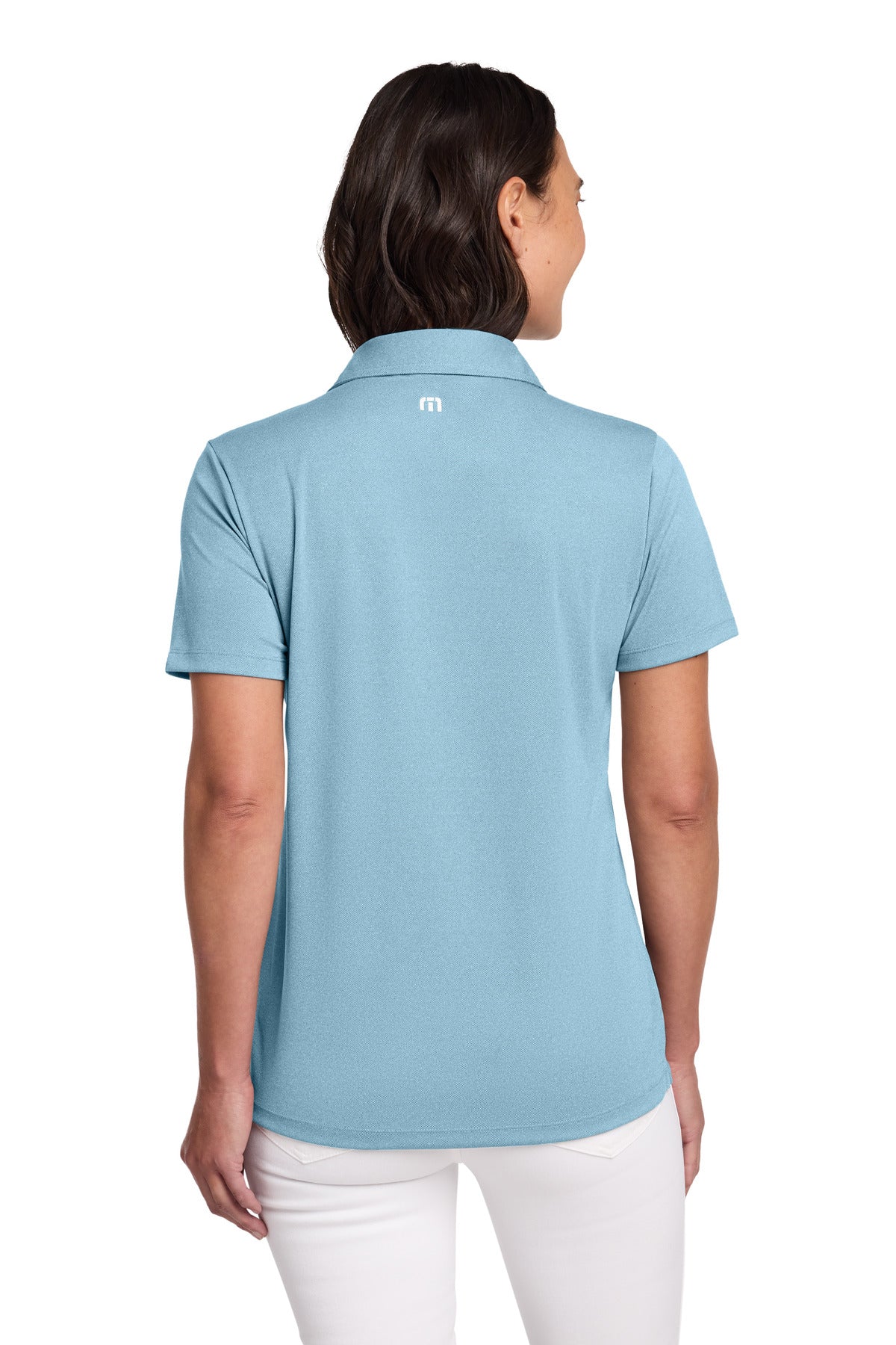 TravisMathew Women's Coto Performance Polo TM1WX002 - Brilliant Blue Heather - back