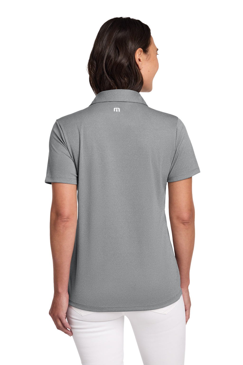 TravisMathew Women's Coto Performance Polo TM1WX002 - Quiet Shade Grey Heather - back