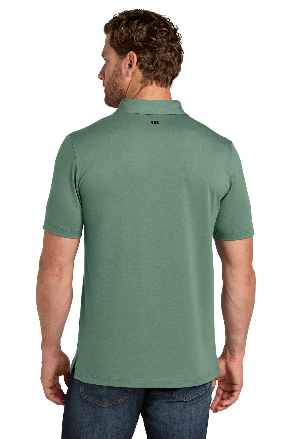 TravisMathew Glenview Solid Polo TMA41461 - Laurel Green - back