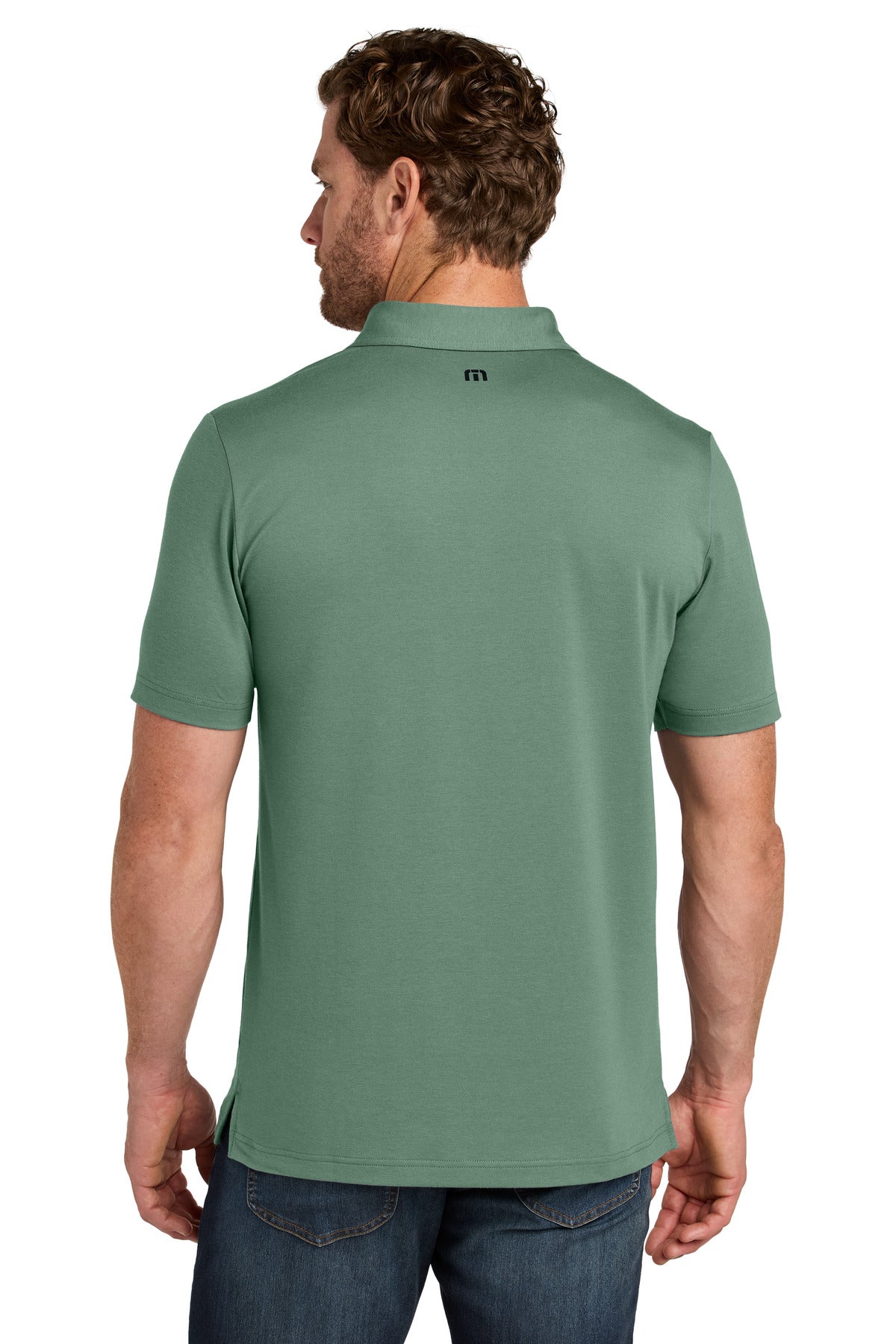 TravisMathew Glenview Solid Polo TMA41461 - Laurel Green - back