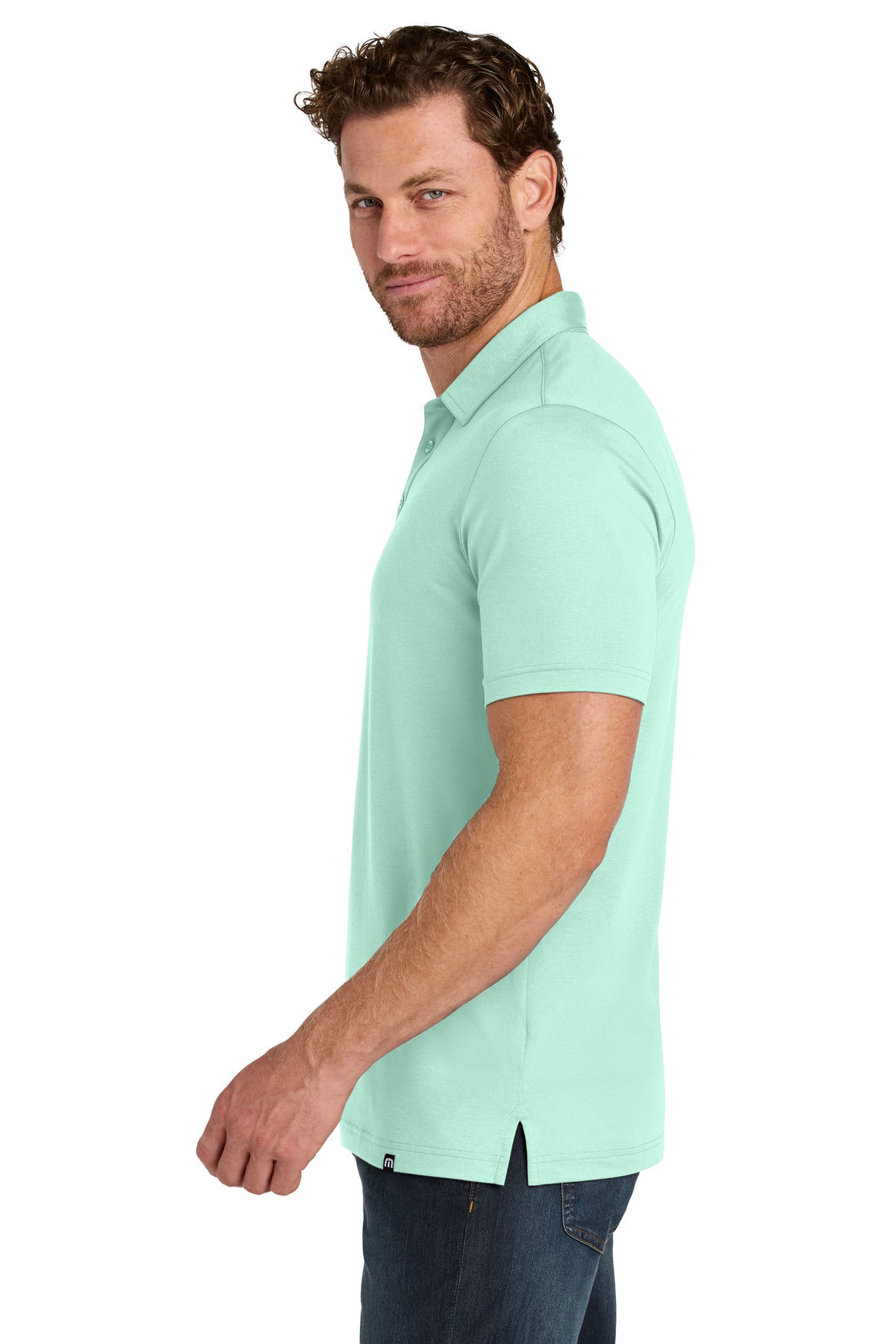 TravisMathew Glenview Solid Polo TMA41461 - Mint - side