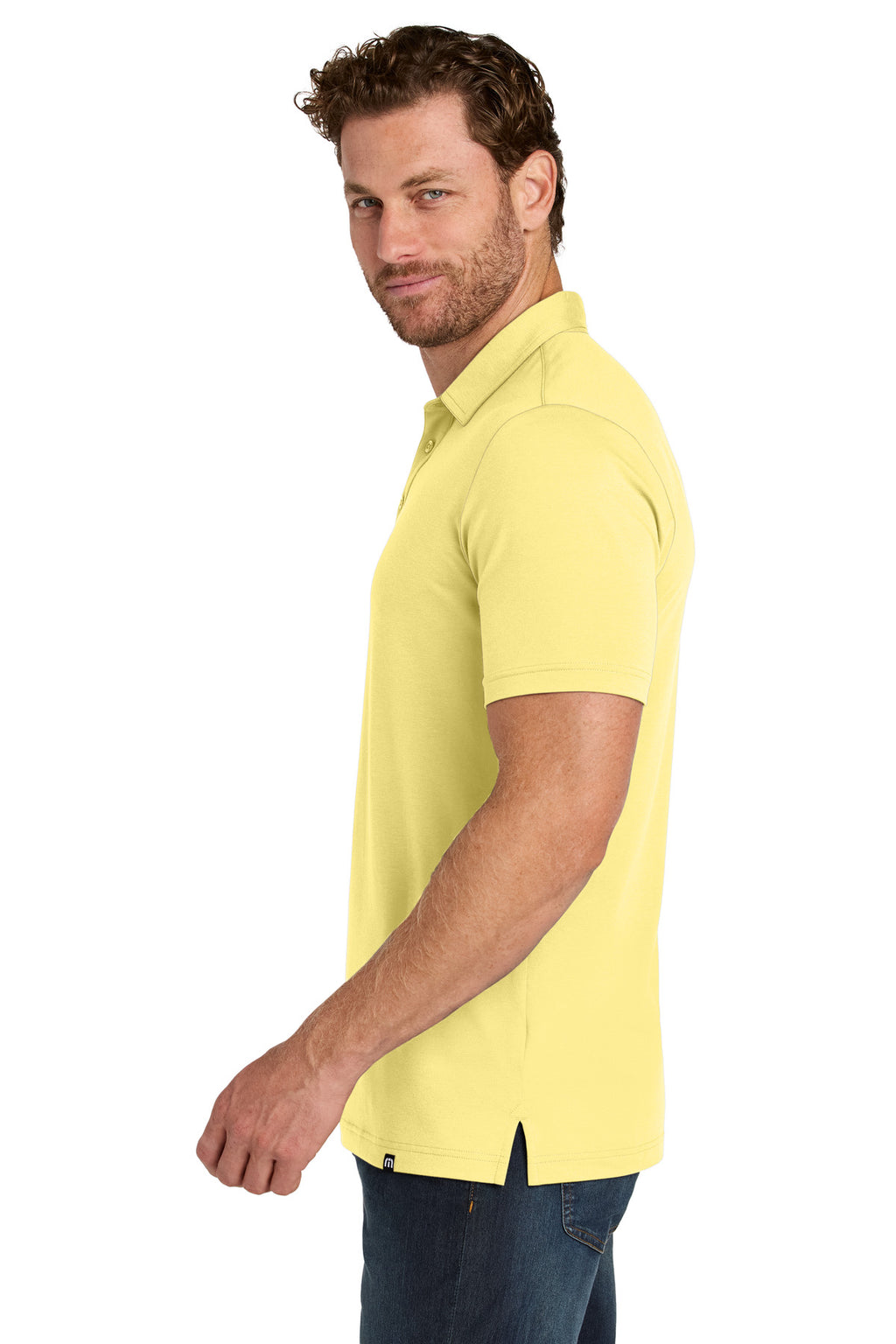 TravisMathew Glenview Solid Polo TMA41461 - Pale Yellow - side