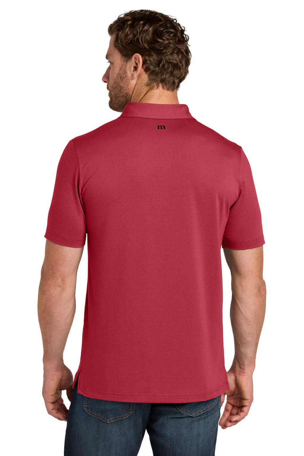 TravisMathew Glenview Solid Polo TMA41461 - Scooter Red - back