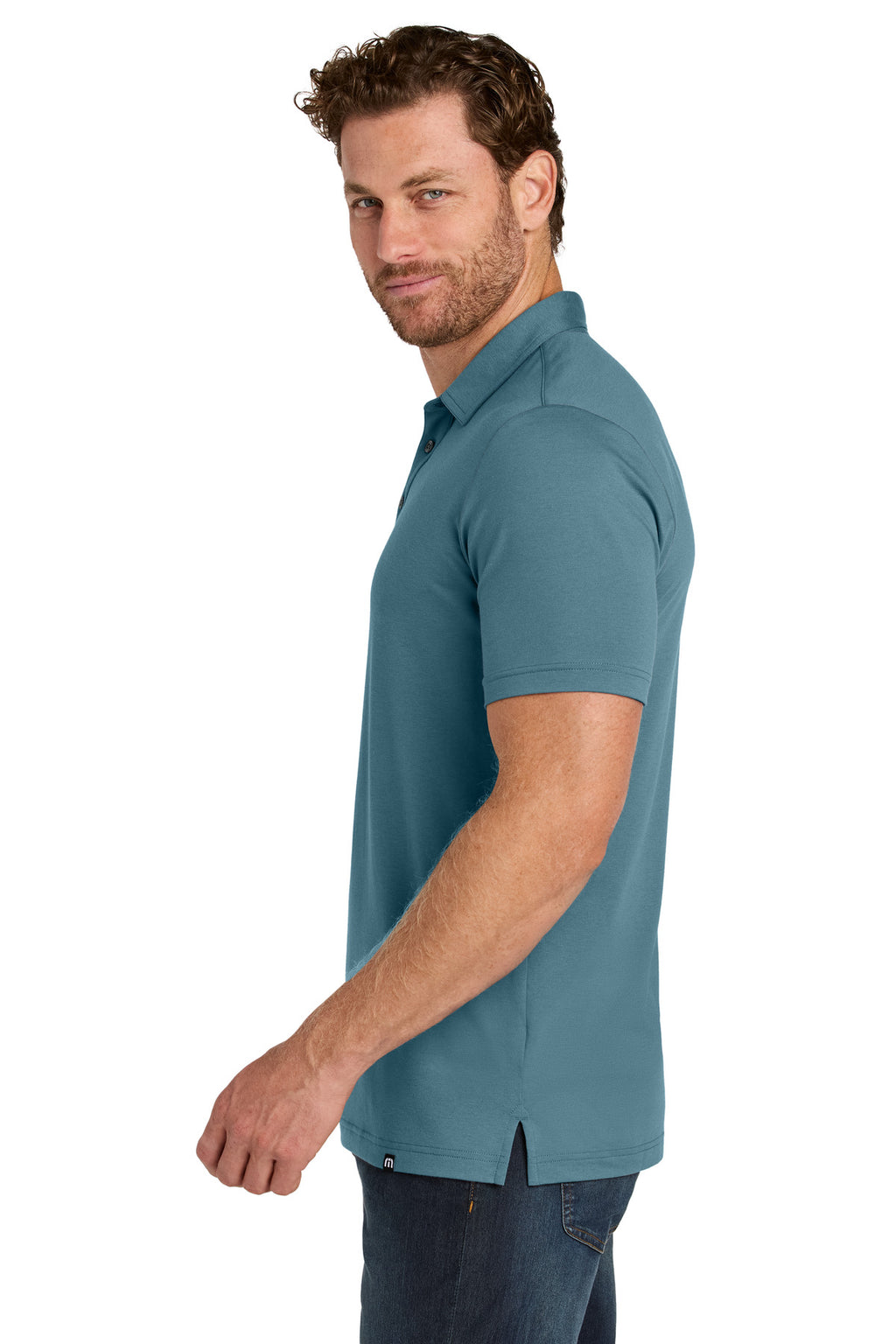 TravisMathew Glenview Solid Polo TMA41461 - Stellar Blue - side