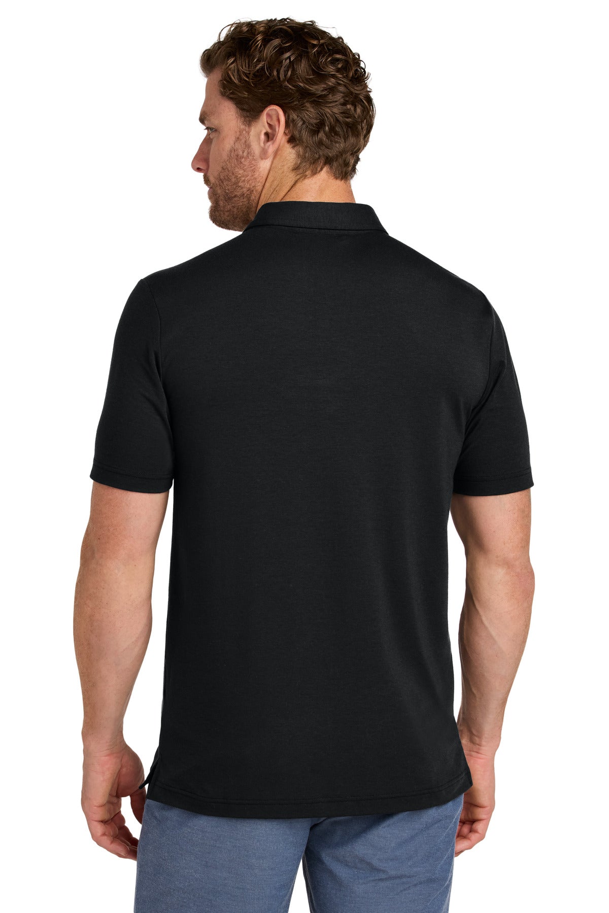 TravisMathew Glenview Stripe Polo TMA41462 - Black - back