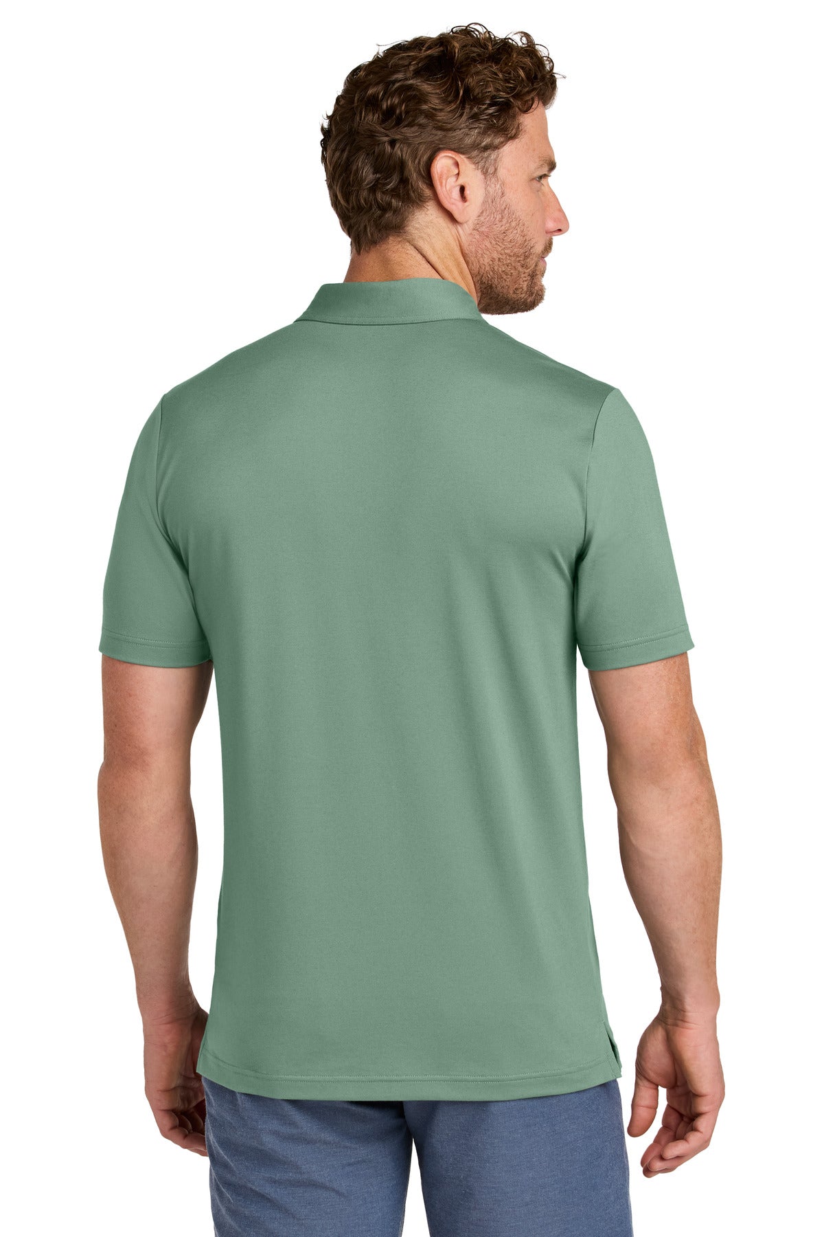 TravisMathew Glenview Stripe Polo TMA41462 - Laurel Green - back