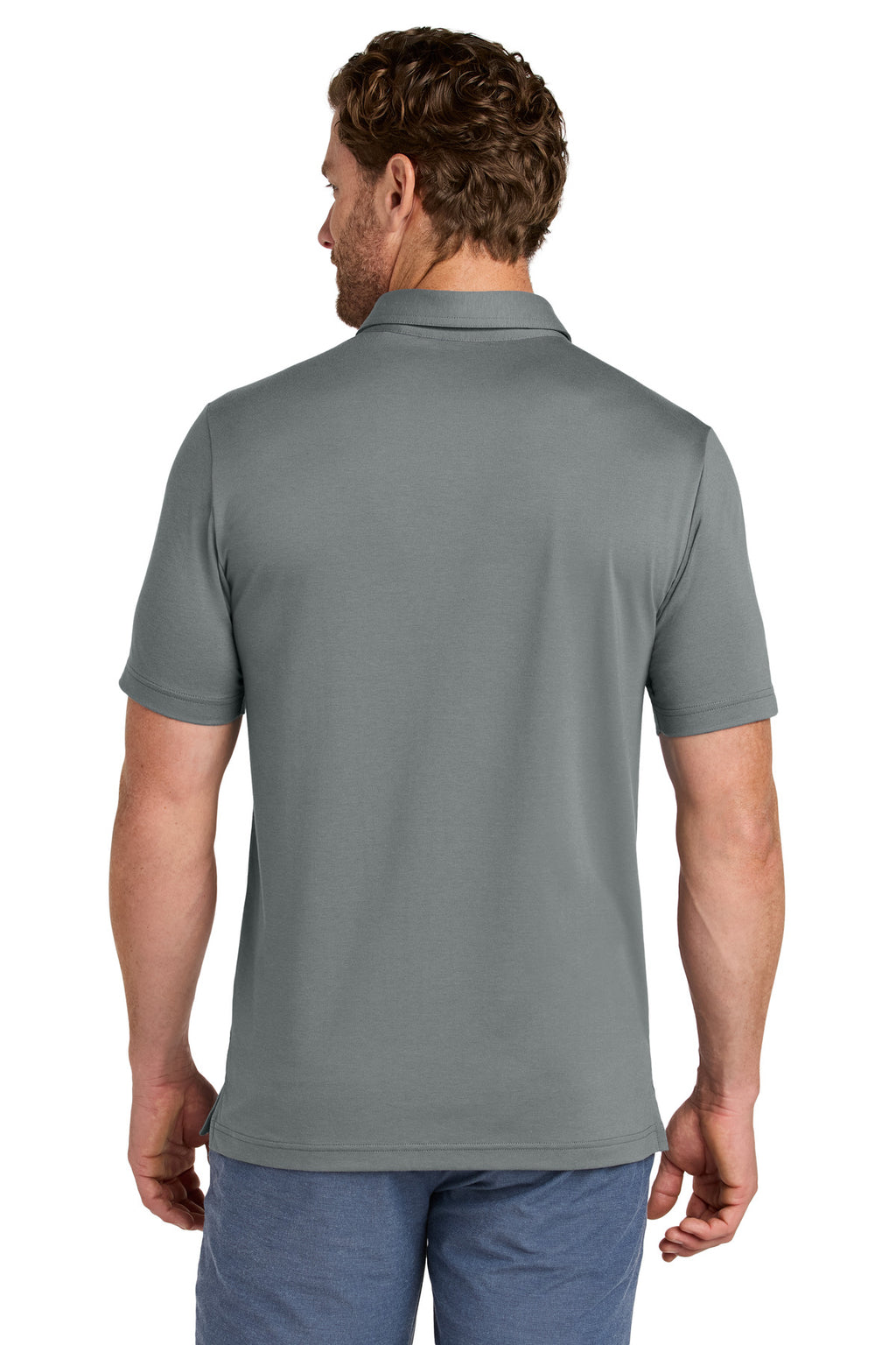 TravisMathew Glenview Stripe Polo TMA41462 - Quiet Shade Grey - back