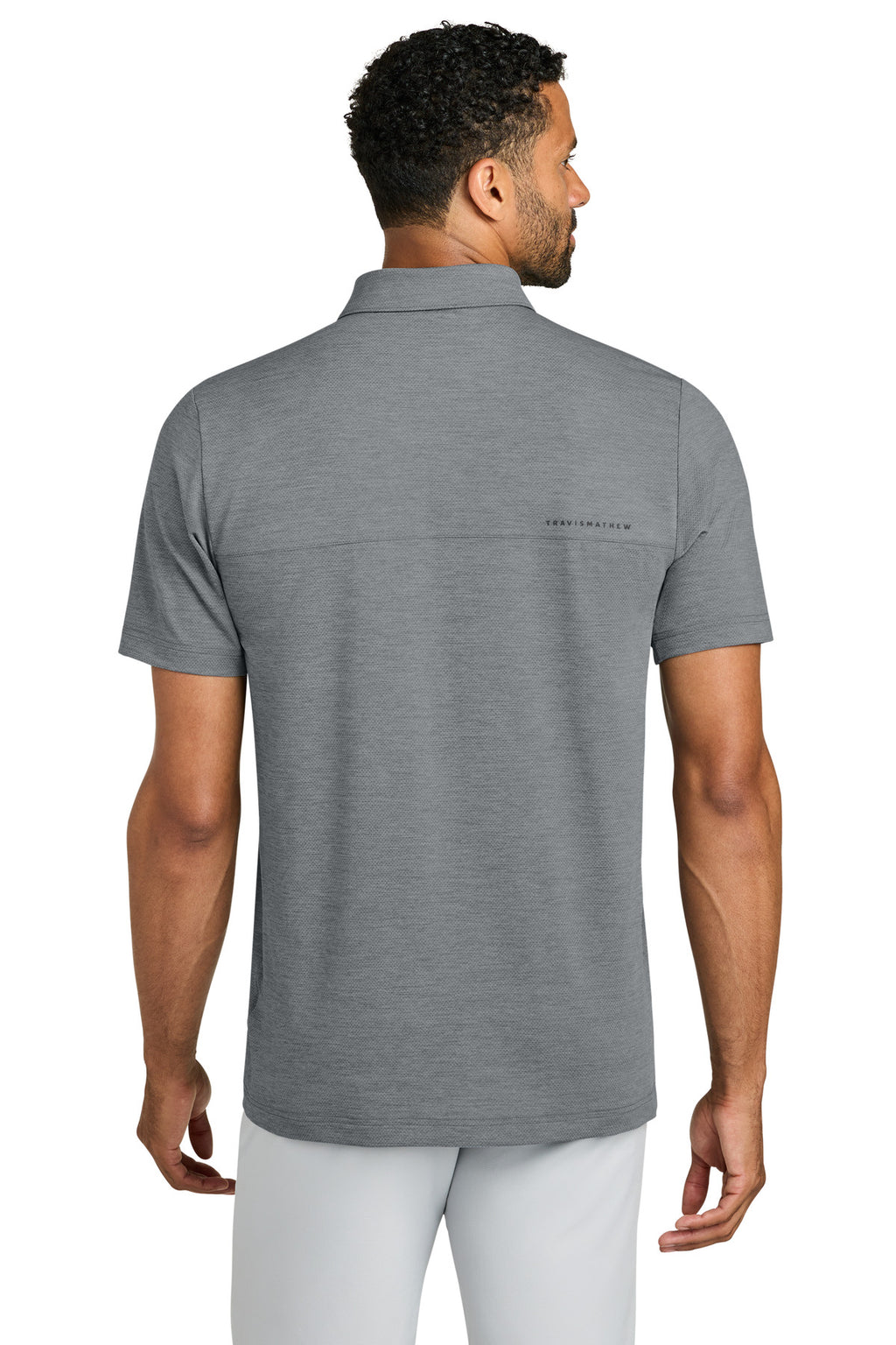 TravisMathew Onward Polo TMA42773 - Quiet Shade Grey Heather - back