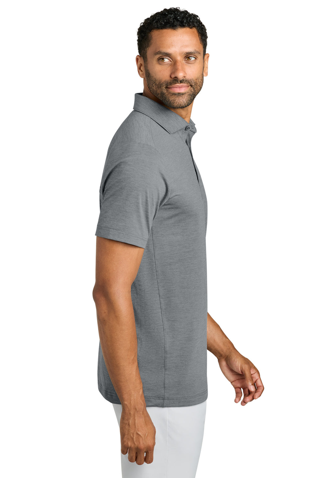TravisMathew Onward Polo TMA42773 - Quiet Shade Grey Heather - side
