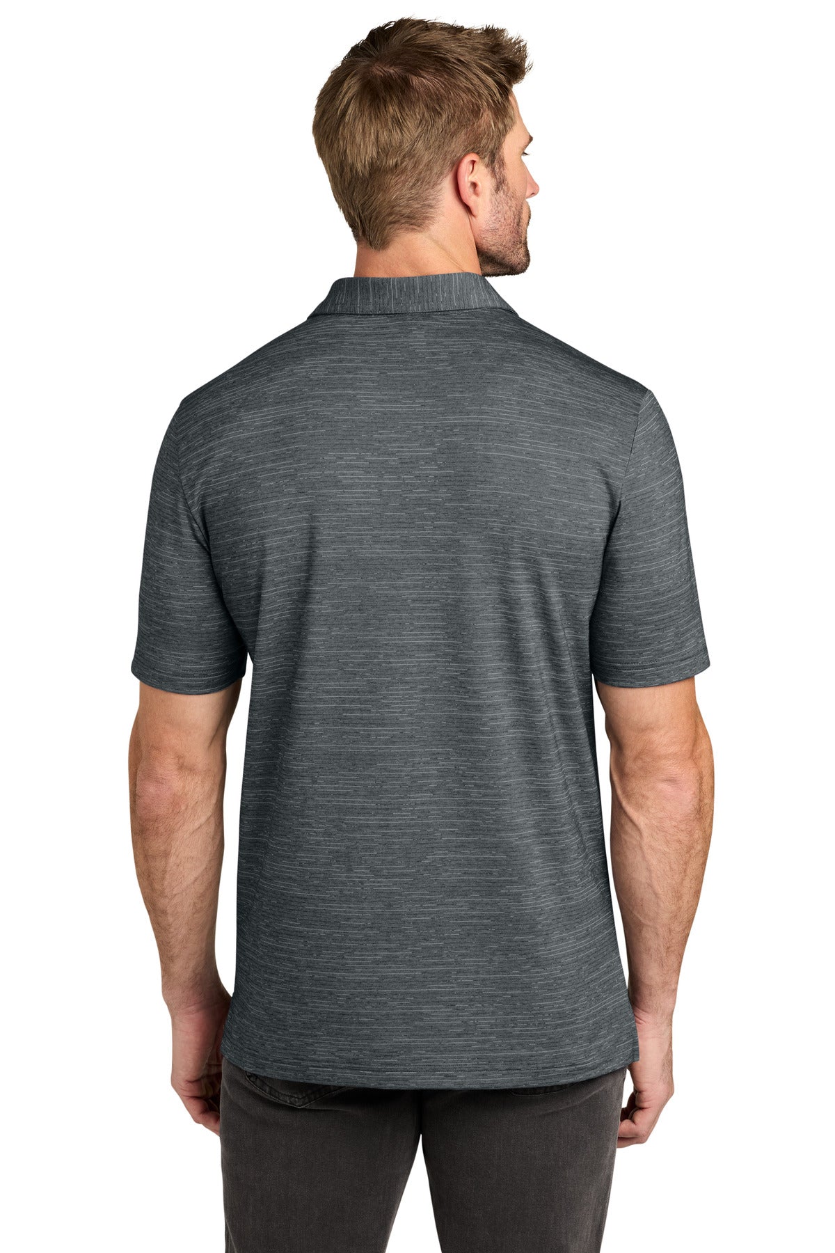TravisMathew Crestview Polo TMA46371 - Grey Heather - back