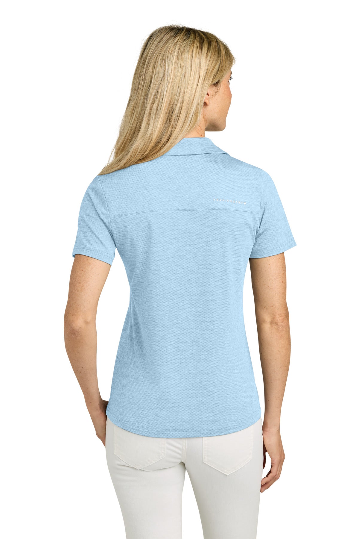TravisMathew Women's Onward Polo TMA46416 - Airy Blue Heather - back