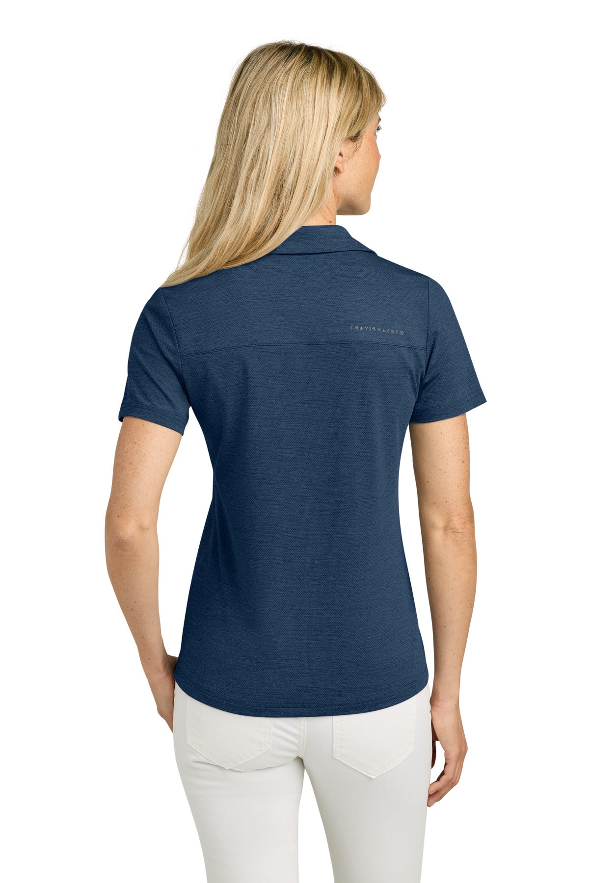 TravisMathew Women's Onward Polo TMA46416 - Navy Heather - back