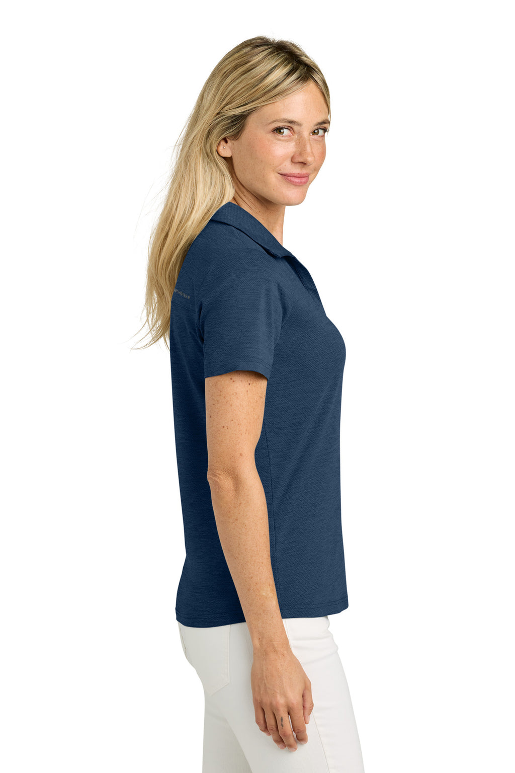 TravisMathew Women's Onward Polo TMA46416 - Navy Heather - side