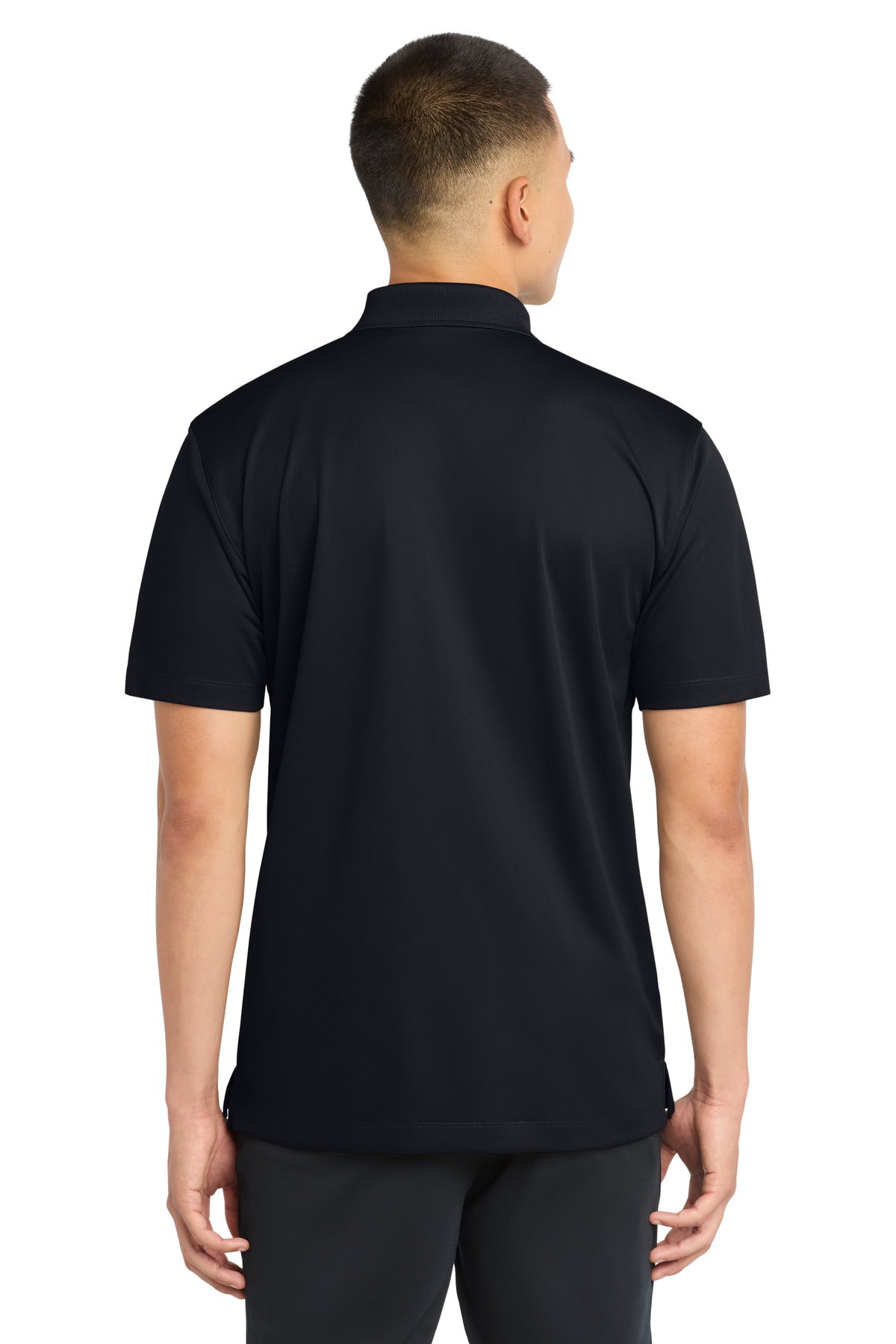 Sport-Tek Tall Micropique Sport-Wick Polo. TST650 - Black - back