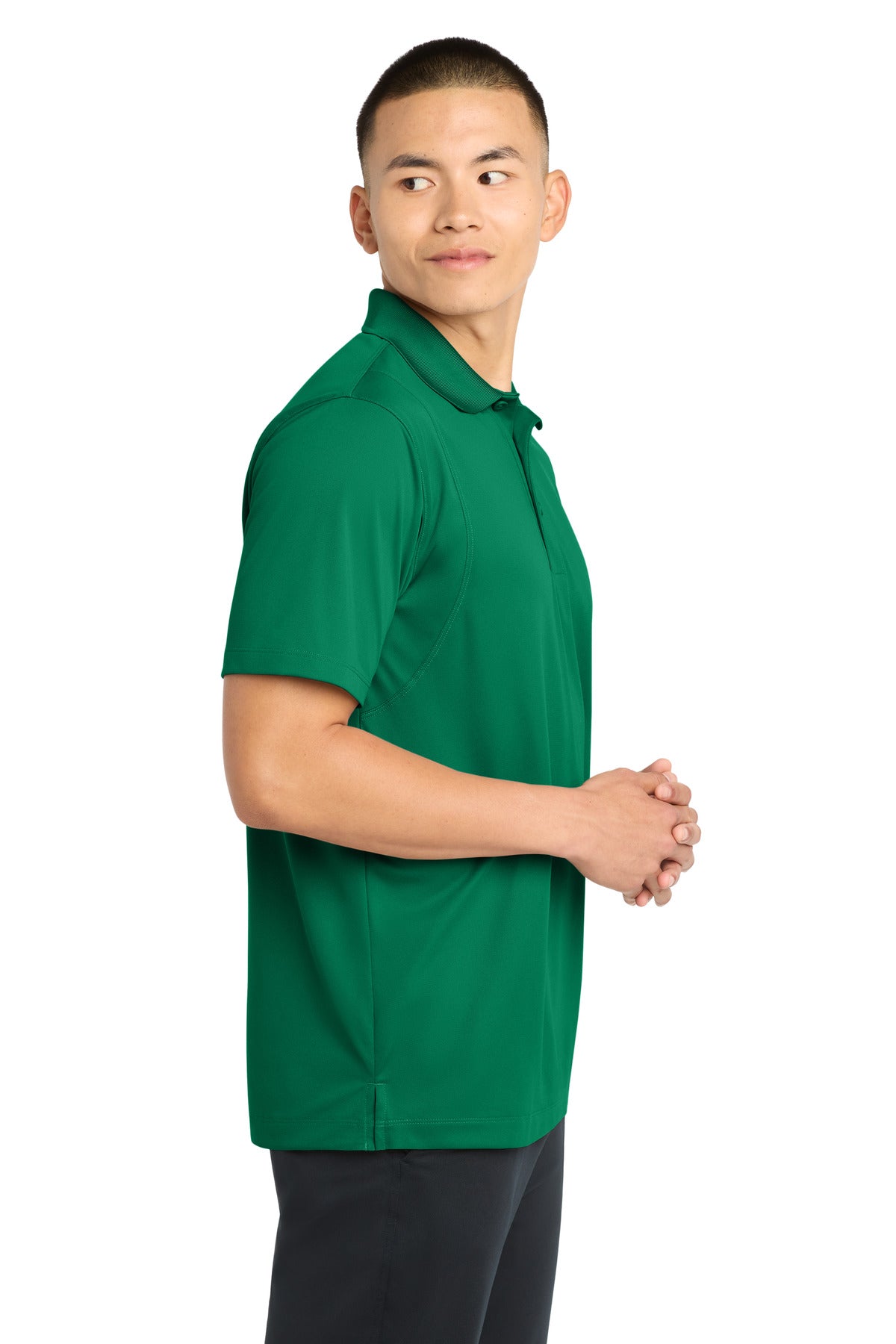 Sport-Tek Tall Micropique Sport-Wick Polo. TST650 - Kelly Green - side
