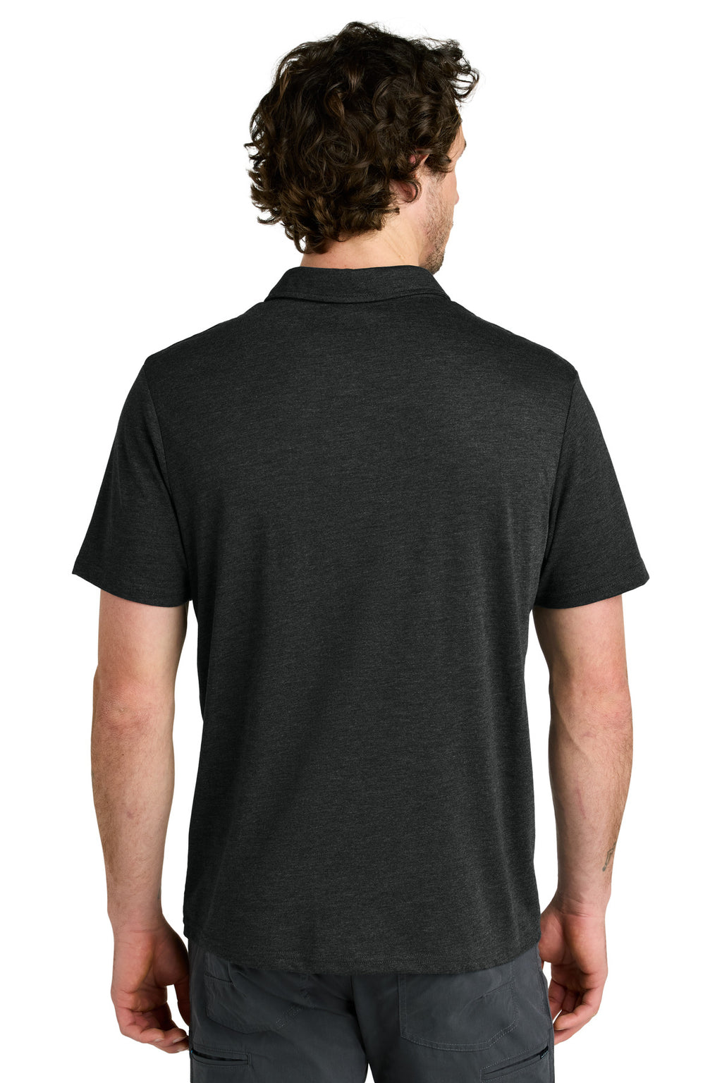 LIMITED EDITION tentree TreeBlend Polo TTCM5660 - Meteorite Black Heather - back