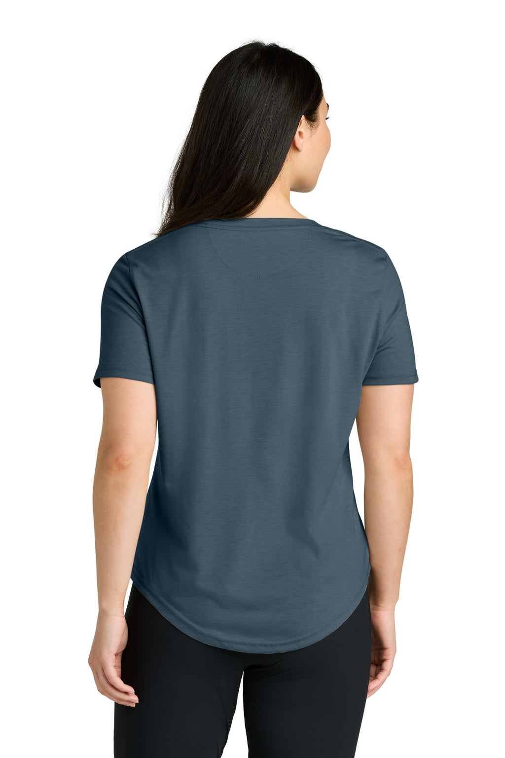 tentree Women's TreeBlend V-Neck T-Shirt TTCW5646 - Moonlit Ocean Heather - back