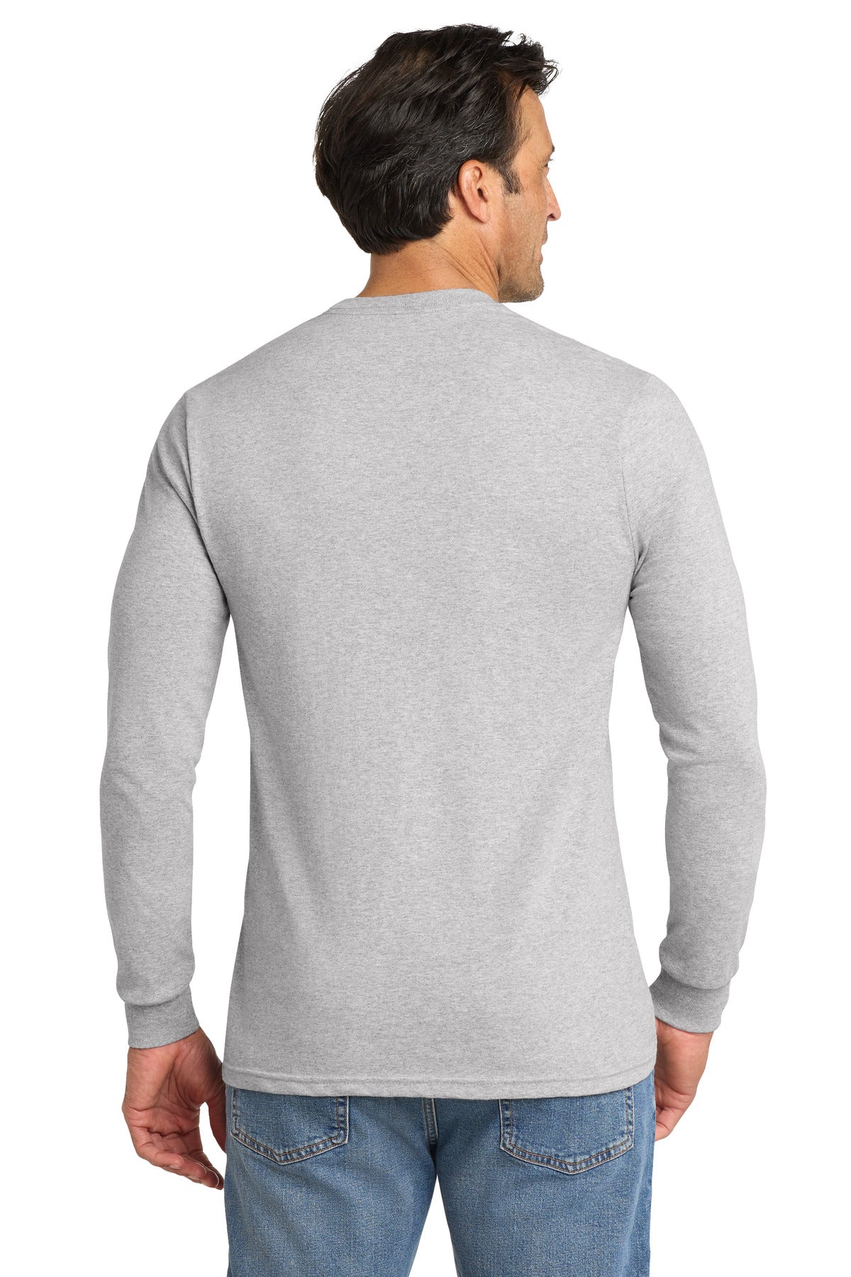 Volunteer Knitwear All-American Long Sleeve Tee VL100LS - Athletic Heather - back