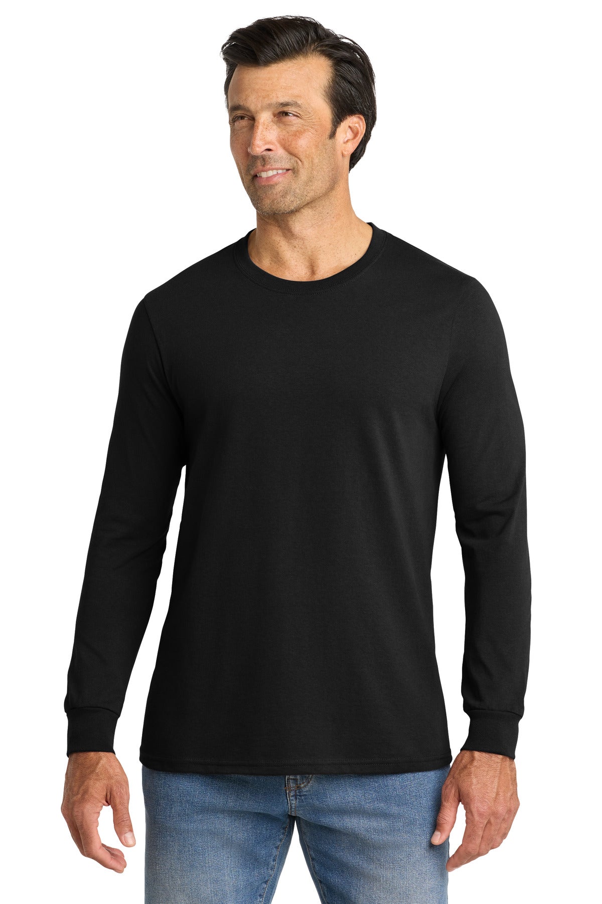 Volunteer Knitwear All-American Long Sleeve Tee VL100LS - Deep Black - front