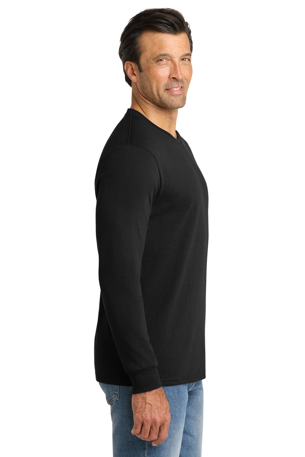 Volunteer Knitwear All-American Long Sleeve Tee VL100LS - Deep Black - side