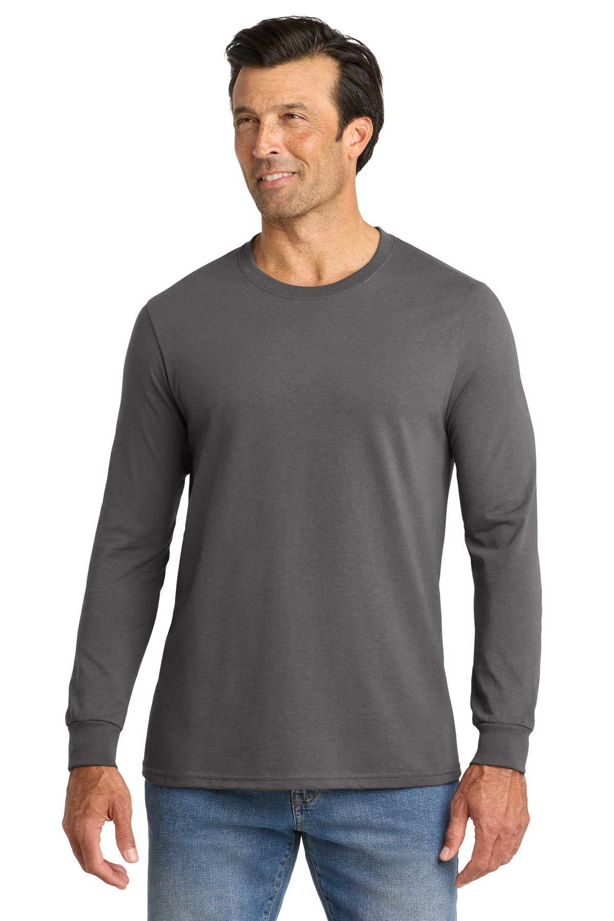 Volunteer Knitwear All-American Long Sleeve Tee VL100LS - Grey Steel - front