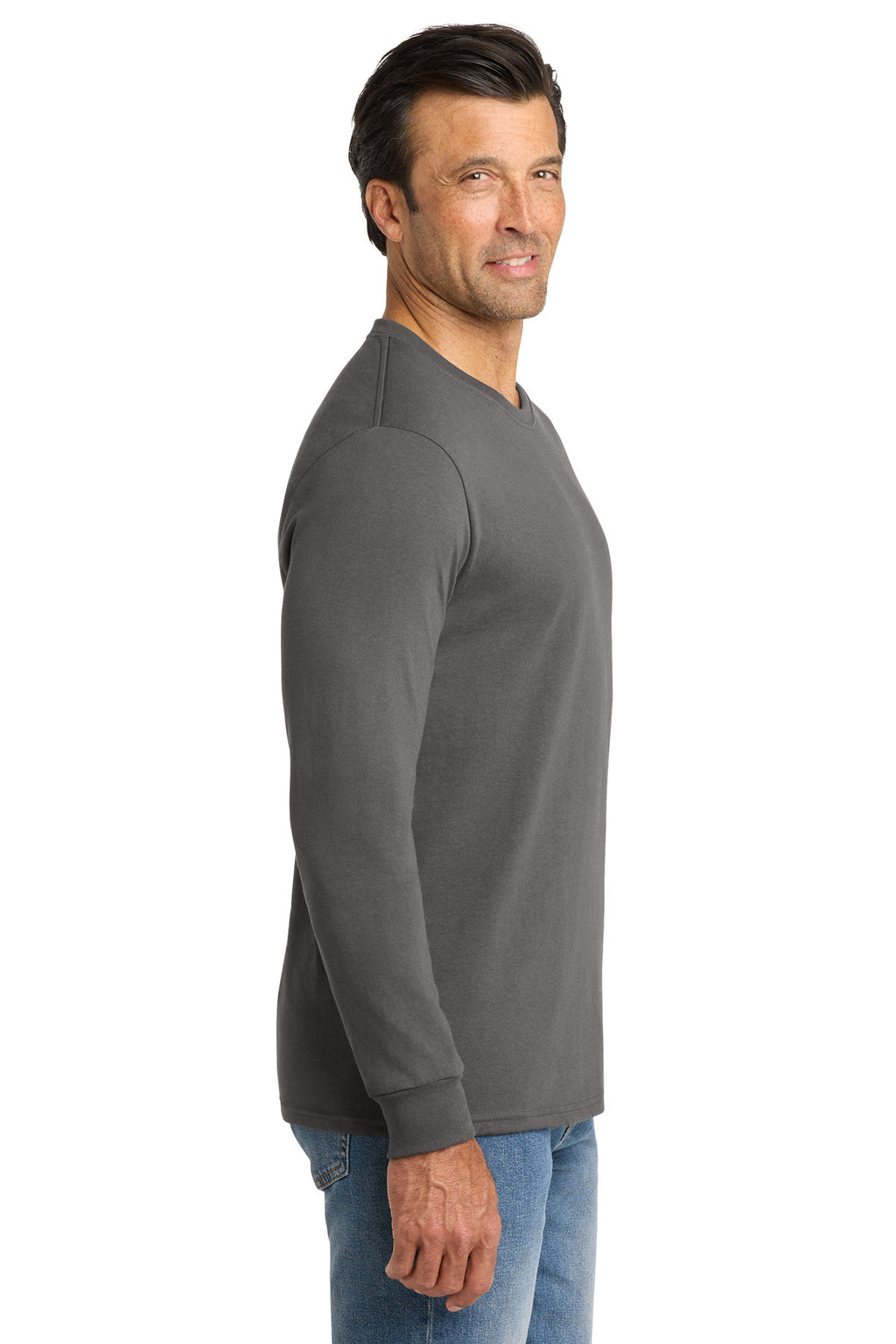 Volunteer Knitwear All-American Long Sleeve Tee VL100LS - Grey Steel - side